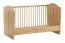 Baby Crib Mille 03 | Oak Finish | 70 x 140 cm Lying Surface | ABS Edge Protection | Simple Nursery Design | Slatted Frame Included
