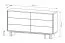 Chest of drawers | color: oiled oak | 6 drawers | push-to-open function | full-extension drawers | 153 x 38 x 83 cm | sideboard | for living room