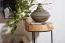Handmade Side Table Solid Acacia Wood | Acacia/Black | 45 x 28 x 28 cm | Tree Trunk Shape Top