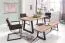 Dining Bench with Natural Acacia Seat Top | Black Metal Legs | 45 x 160 x 40 cm | Modern Design