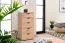 High Chest of Drawers with 5 Drawers | Pecini 07 | Artisan Oak Finish | ABS Edge Protection | 95 x 45 x 40 cm | Black Handles & Legs | Modern Design