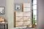 Narrow Shoe Cabinet Gradide 06 Design | Oak Grey | 5 Hinged Doors | 10 Compartments | 191.5 x 67 x 28 cm