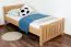 Children's bed / teen bed solid, natural beech wood 107, including slatted frames - Dimensions: 90 x 200 cm