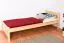 Children's bed / Youth bed 78A, solid pine wood, clearly varnished - size 80 x 200 cm