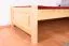Children's bed / Youth bed 78A, solid pine wood, clearly varnished - size 80 x 200 cm