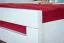 "Easy Premium Line" double bed K8 in extra length 160 x 220 cm, solid beech wood, white lacquered