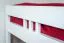 "Easy Premium Line" double bed K8 in extra length 160 x 220 cm, solid beech wood, white lacquered, incl.1 cover panel