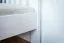 "Easy Premium Line" double bed K8 in extra length 160 x 220 cm, solid beech wood, white lacquered