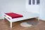 "Easy Premium Line" double bed K8 in extra length 160 x 220 cm, solid beech wood, white lacquered