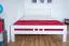 "Easy Premium Line" double bed K8 in extra length 160 x 220 cm, solid beech wood, white lacquered
