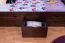 Youth Bed | Solid Pine Wood | Walnut Finish | 90 x 200 cm | Includes Slatted Frame | Modern Design