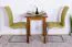Solid Pine Wood Table Junco 233A | Rustic Oak Finish | Angular | 60 x 60 cm | Space-Saving Design
