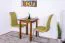 Solid Pine Wood Table Junco 233A | Rustic Oak Finish | Angular | 60 x 60 cm | Space-Saving Design