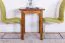 Solid Pine Wood Table Junco 233A | Rustic Oak Finish | Angular | 60 x 60 cm | Space-Saving Design