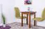 Solid Pine Wood Table Junco 233A | Rustic Oak Finish | Angular | 60 x 60 cm | Space-Saving Design