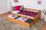 Kid bed / Functional bed solid pine wood, Alder colour 93, incl. slatted frame - 90 x 200 cm (W x L)