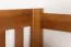 Children's bed / Junior bed solid pine wood, Oak colour Rustikal 95, incl. slatted frame - 90 x 200 cm (W x L)
