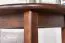 Round Solid Pine Table Walnut Finish Junco 234A | Ø 60 cm | Premium Craftsmanship