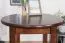 Round Solid Pine Table Walnut Finish Junco 234A | Ø 60 cm | Premium Craftsmanship