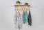 Solid Pine Wardrobe Junco 354 | Natural Finish | 60 x 80 x 29 cm | 7 Hooks & Shelf
