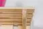 Solid Pine Wardrobe Junco 354 | Natural Finish | 60 x 80 x 29 cm | 7 Hooks & Shelf