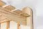 Solid Pine Wardrobe Junco 354 | Natural Finish | 60 x 80 x 29 cm | 7 Hooks & Shelf