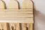 Solid Pine Wardrobe Junco 354 | Natural Finish | 60 x 80 x 29 cm | 7 Hooks & Shelf