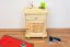 Bedside table solid, natural pine wood Junco 130 - Dimensions 54 x 42 x 35 cm