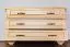 3 Drawer chest Pipilo 23, solid pine wood, clearly varnished - H58 x W96 x D54 cm