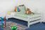 Kid/youth bed pine solid wood white 84, incl. slat grate - 100 x 200 cm (w x l)