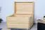 Blanket Box 006, solid pine wood, clearly varnished – 59H x 53W x 87D cm 