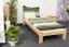 Futon bed/solid pine wood bed natural A8, including slats - Dimensions: 90 x 200 cm