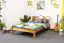 Children's bed / Teenage bed solid pine wood oak colored  A3, including slatted frame - Measurements 140 x 200 cm