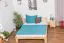 Double bed / guest bed solid pine wood natural A5, incl. slatted frame - dimensions 160 x 200 cm