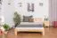Double bed / guest bed solid pine wood natural A5, incl. slatted frame - dimensions 160 x 200 cm