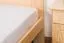 Double bed / guest bed solid pine wood natural A5, incl. slatted frame - dimensions 160 x 200 cm