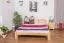 Double bed / guest bed solid pine wood natural A5, incl. slatted frame - dimensions 160 x 200 cm