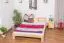 Double bed / guest bed solid pine wood natural A5, incl. slatted frame - dimensions 160 x 200 cm