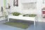 Children's bed / youth bed "Easy Premium Line" K1/1n, solid beech wood, white lacquered - Dimensions: 90 x 190 cm