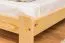 Single bed / guest bed solid pine wood natural A8, incl. slatted frame - Dimensions: 120 x 200 cm
