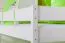 Children's bed Bunk bed Johann solid beech wood white lacquered incl. rolling frame - 90 x 200 cm, divisible