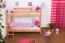 Children’s Bunk Bed Martin | Solid Natural Beech Wood | Converts to Two Single Beds | 90 x 200 cm | Roll-Out Slats Included