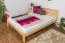 Double bed / guest bed solid pine wood natural A27, incl. slatted frame - dimensions 160 x 200 cm