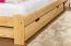 Double bed / guest bed solid pine wood natural A27, incl. slatted frame - dimensions 160 x 200 cm