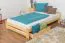 Children's Bed / Youth Bed Solid Pine Wood Natural A9 | 120 x 200 cm | Includes Slatted Frame