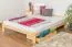 Youth Bed Solid Pine Natural A8 | Includes Slatted Frame | 160 x 200 cm | Modern Design