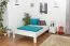 Children's bed / Youth bed solid pine wood, painted white 75, incl. slatted frame - dimensions 140 x 200 cm