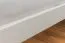Single bed / guest bed solid pine wood white lacquered 99, incl. slatted frame - dimensions 90 x 200 cm