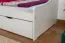 Youth bed / Storage bed solid pine wood, in a white paint finish 93, includes slatted frame - Dimensions: 90 x 200 cm