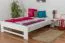 Children's bed / Youth bed 110, solid beech wood, white finish - 140 x 200 cm